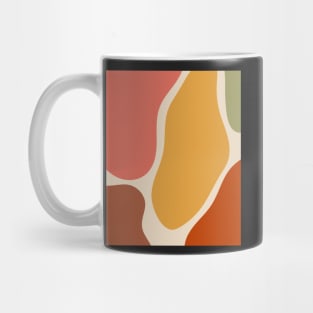 Minimal Modern  Abstract Shapes Pink and Orange Stone Pattern Mug